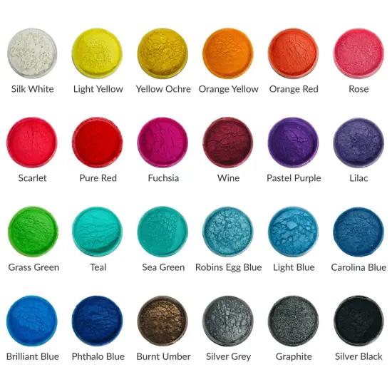 Pigment Powder for Epoxy Resin Mica Powder for Epoxy Resin Candle Dye Bath Bomb Coloring Soap Making Resin Color Pigment Resin Dye Colorant Soap Dye Mica Powder for Candle Making Pearl Metallic Pastels {4}