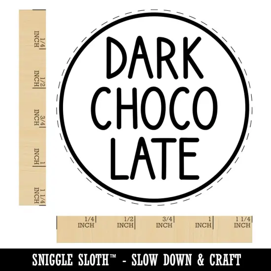 Dark Chocolate Flavor Scent Rounded Text Rubber Stamp for Stamping Crafting Planners {1}