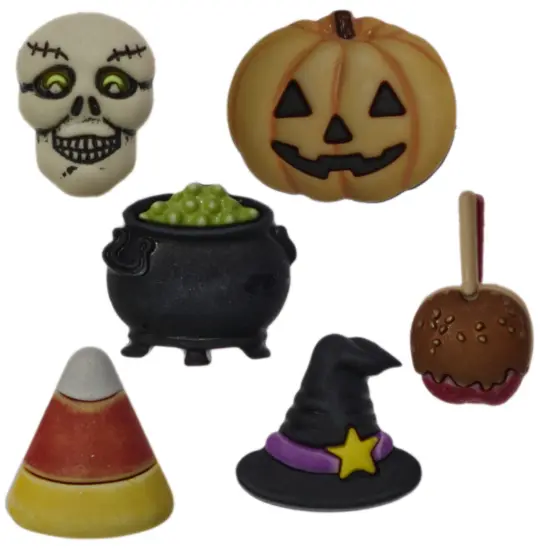Buttons Galore and More Halloween Craft & Sewing Buttons - Witchy - 18 Buttons {1}