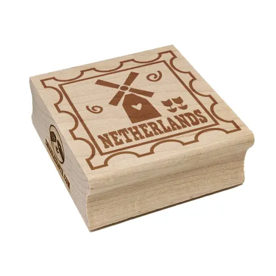 Netherlands Passport Travel Square Rubber Stamp for Stamping Crafting {7}