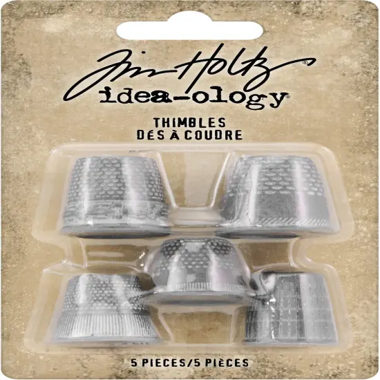 Idea-Ology Metal Thimbles 5/Pkg-Mixed Sizes {1}