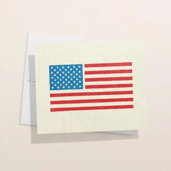 American Flag Note Cards | Patriotic Greeting Cards With Envelopes | Thank A Veteran | 1, 12 or 24 {1}