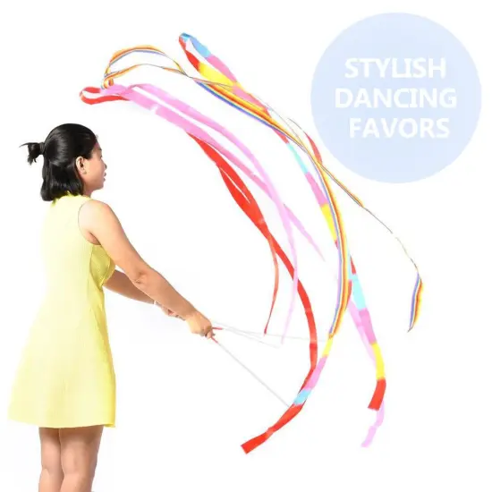 10pc Dance Ribbons Streamers Unisex Kids' Gymnastics Ribbon Wands {2}