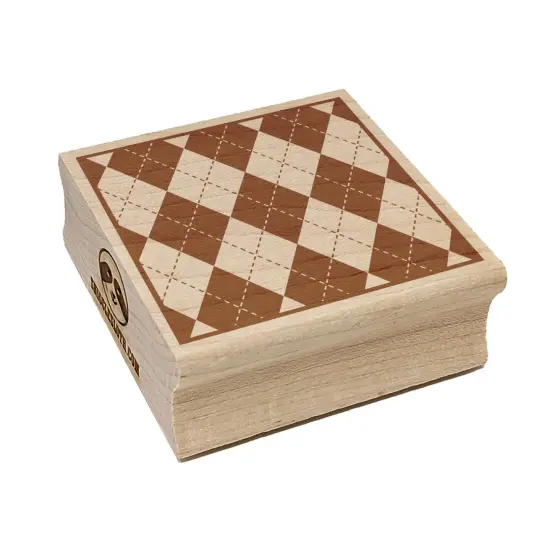Argyle Pattern Block Square Rubber Stamp for Stamping Crafting {7}