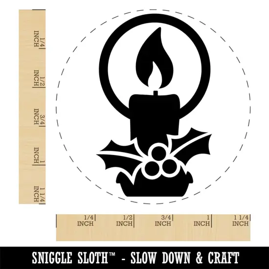 Christmas Candle Rubber Stamp for Stamping Crafting Planners {1}