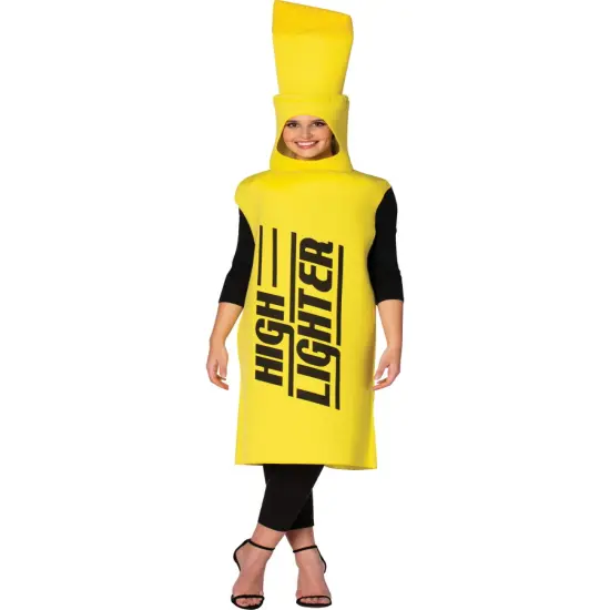 Adult Yellow Highlighter Costume {1}