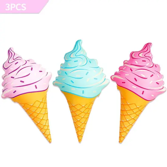 Novelty Place Giant Inflatable Ice Cream Cone Set {1}