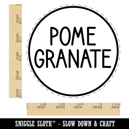 Pomegranate Flavor Scent Rounded Text Rubber Stamp for Stamping Crafting Planners {1}
