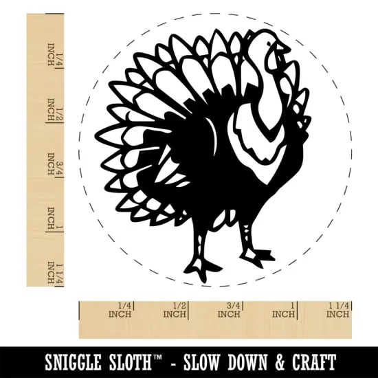 Proud Standing Turkey Rubber Stamp for Stamping Crafting Planners {1}
