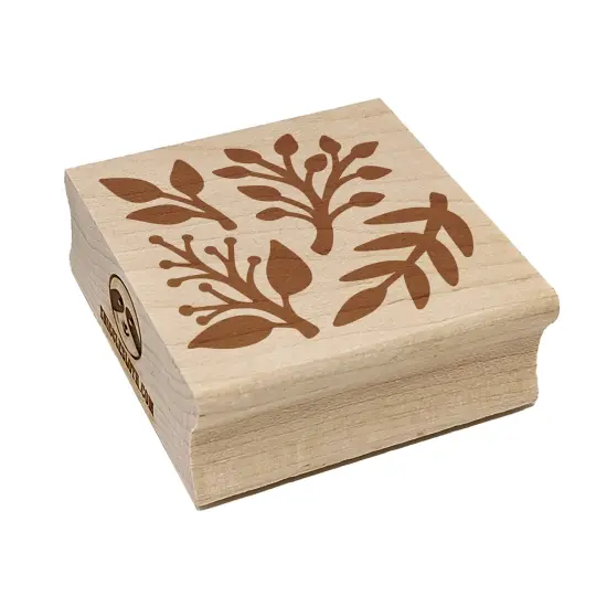 Plant Foliage Leaves Branches Square Rubber Stamp for Stamping Crafting {7}