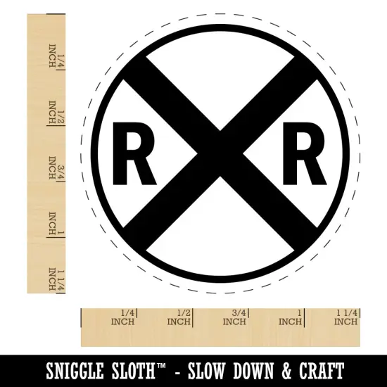 Railroad Crossing Train Rubber Stamp for Stamping Crafting Planners {1}