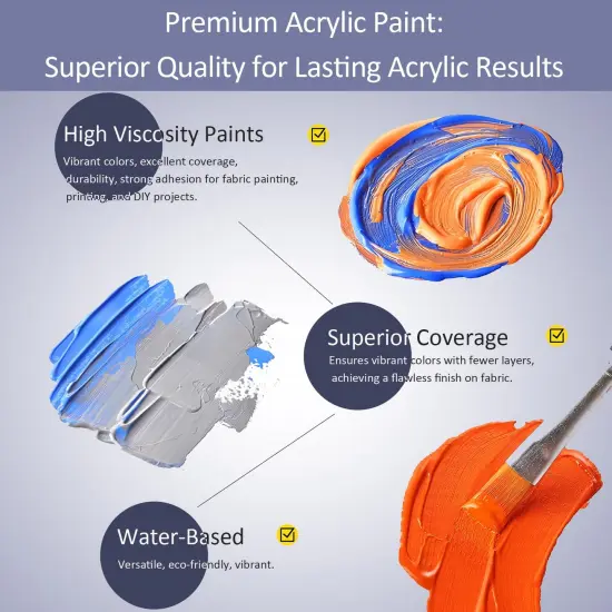 Acrylic Paint Set for Kids Crafts, 24 Colors Acrylic Art Supplies Paint with 6 Brushes &1 Palette Acrylic Crafts Paint Kit, Non-Toxic Wood Paint Kits for Kids, Beginners {6}