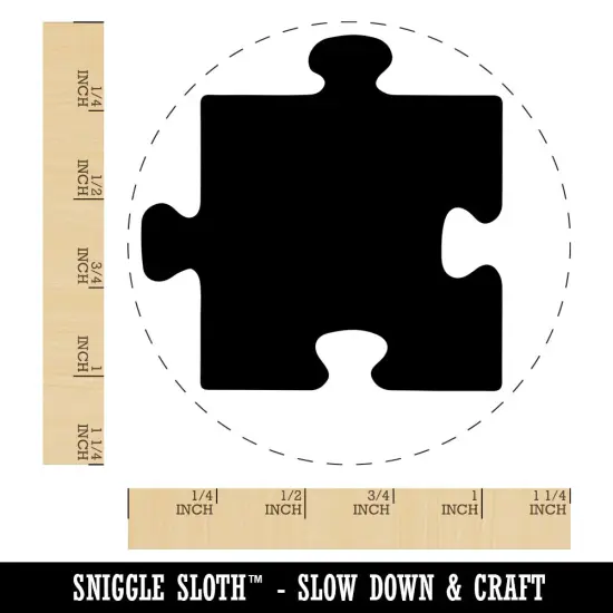 Puzzle Piece Solid Rubber Stamp for Stamping Crafting Planners {1}