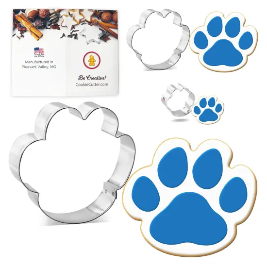 CookieCutter.Com Nested Paw Prints Cookie Cutter 3 Pc Set, Made in USA {1}