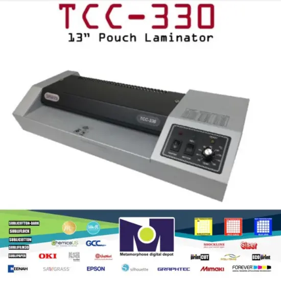 TCC 330 13" Hot & Cold Pouch Laminator Laminating Machine 110 Volt {1}