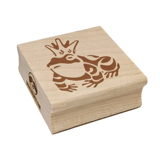 Frog Prince with Crown Square Rubber Stamp for Stamping Crafting {7}
