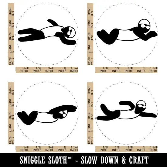 Swimming Swimmer Swim Styles Breaststroke Backstroke Butterfly Freestyle Rubber Stamp Set for Stamping Crafting Planners {1}