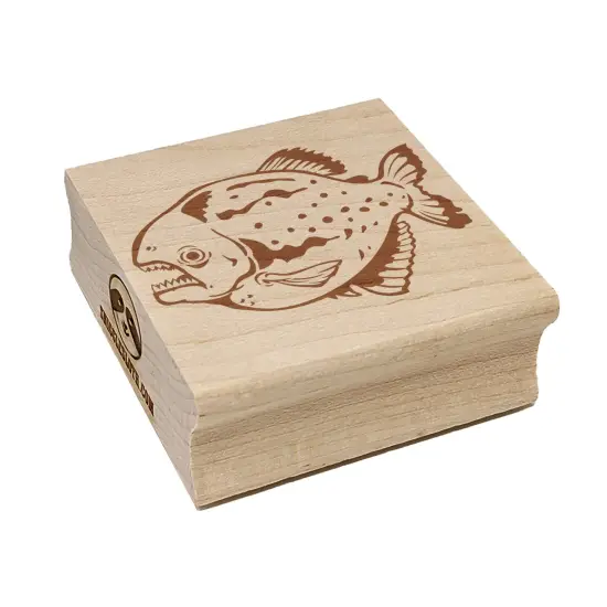 Red-Bellied Piranha Carnivorous Fish Square Rubber Stamp for Stamping Crafting {7}
