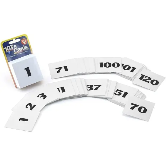 Pocket Chart Number Cards, 2" x 2", 100 Per Pack, 6 Packs {2}
