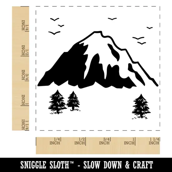 Mountain Scenic Landscape Square Rubber Stamp for Stamping Crafting {1}