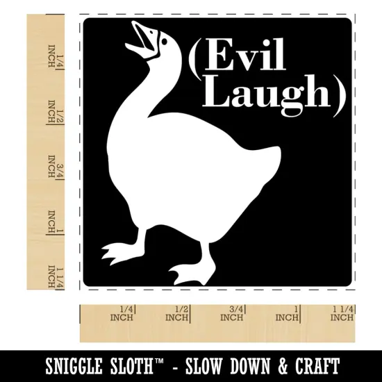 The Goose with an Evil Laugh Square Rubber Stamp for Stamping Crafting {1}