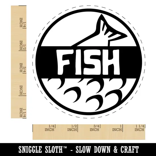 Food Label Fish Rubber Stamp for Stamping Crafting Planners {2}