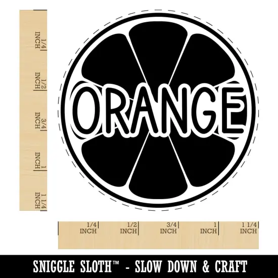 Orange Text with Image Flavor Scent Rubber Stamp for Stamping Crafting Planners {1}