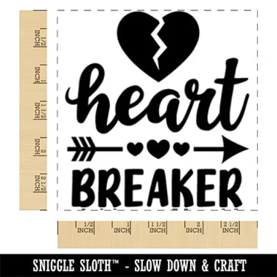 Heart Breaker LoveValentine's Day Square Rubber Stamp for Stamping Crafting {1}