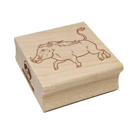 Common Warthog Pig Square Rubber Stamp for Stamping Crafting {2}