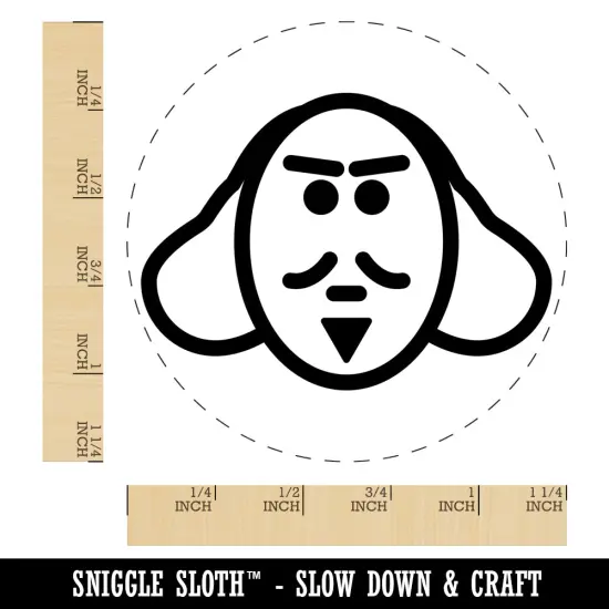 William Shakespeare Theater Doodle Rubber Stamp for Stamping Crafting Planners {1}