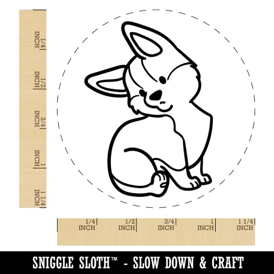 Pembroke Welsh Corgi Sitting Dog Rubber Stamp for Stamping Crafting Planners {1}