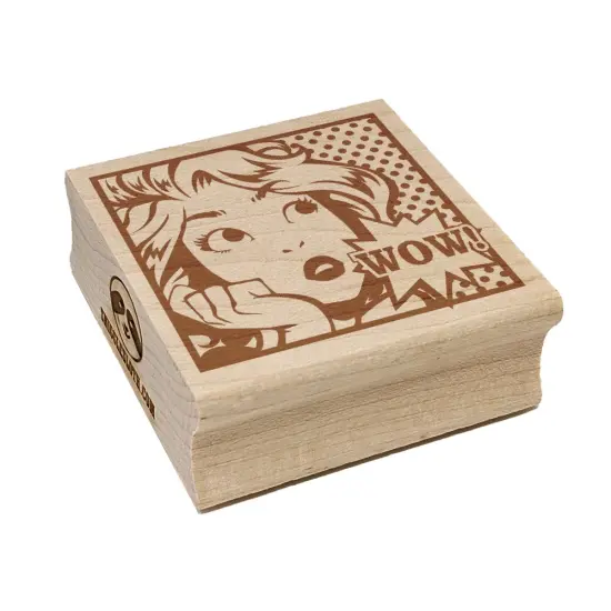 Wow Vintage Comic Pop Art Square Rubber Stamp for Stamping Crafting {7}