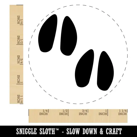 Deer Tracks Footprints Rubber Stamp for Stamping Crafting Planners {1}