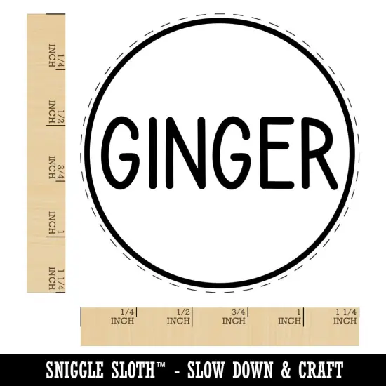 Ginger Flavor Scent Rounded Text Rubber Stamp for Stamping Crafting Planners {1}