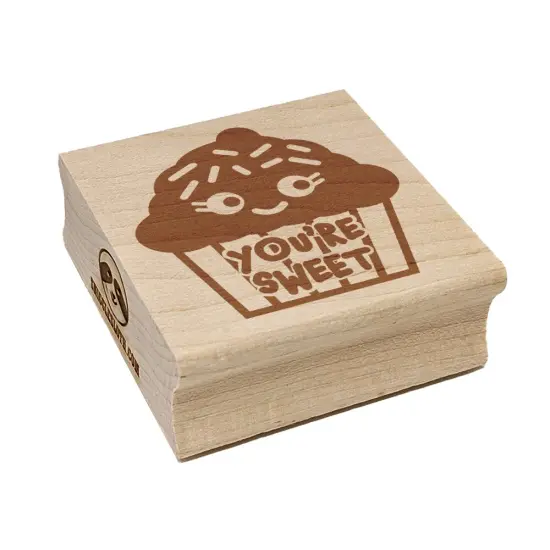 You're Sweet Kawaii Cupcake Square Rubber Stamp for Stamping Crafting {7}