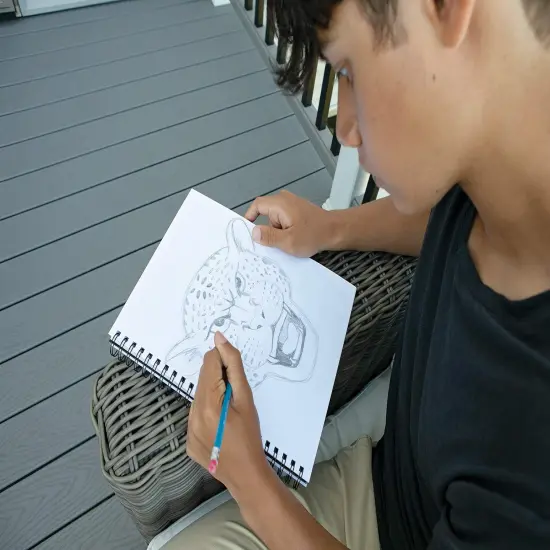 75 Sheets Poly Cover Sketch Book, Heavyweight, 9" x 12", Black {3}