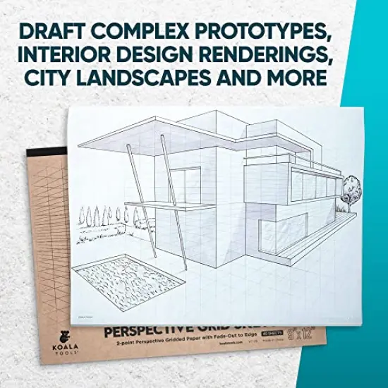 Drawing Perspective (1 and 2-Point) Large Sketch Pad (2 Point - 9 x 12) {5}