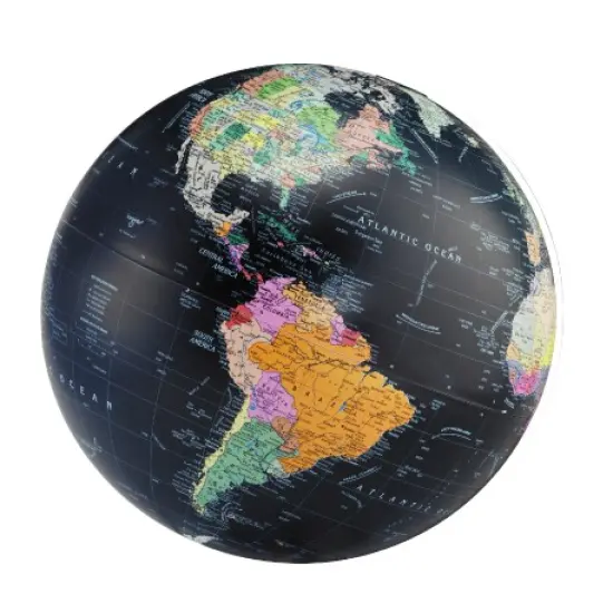 Orion 12" Diameter Black Ocean Illuminated World Globe {3}