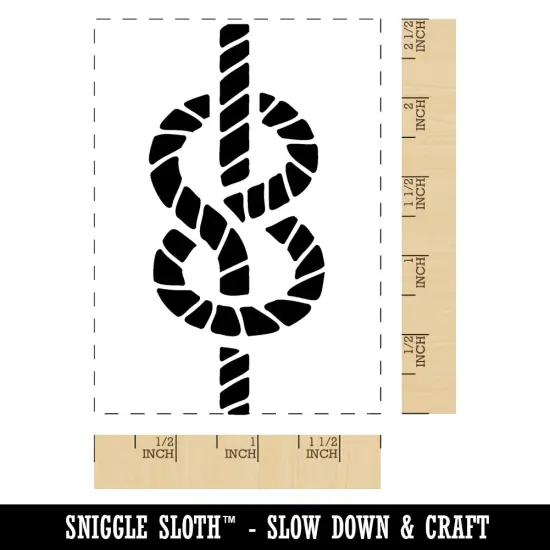 Rope Knot Sailing Figure Eight Flemish Knot Rectangle Rubber Stamp for Stamping Crafting {1}