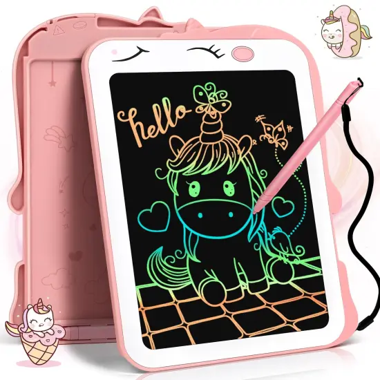 LCD Writing Tablet Kids Toys for Girls Boys Age 2-3 Gift Ideas, Unicorn Colorful Doodle Board Educational Learning Toys for Children 3 4 5 6 7 8 Years Old, Toddler Drawing Pad Travel Toys {2}