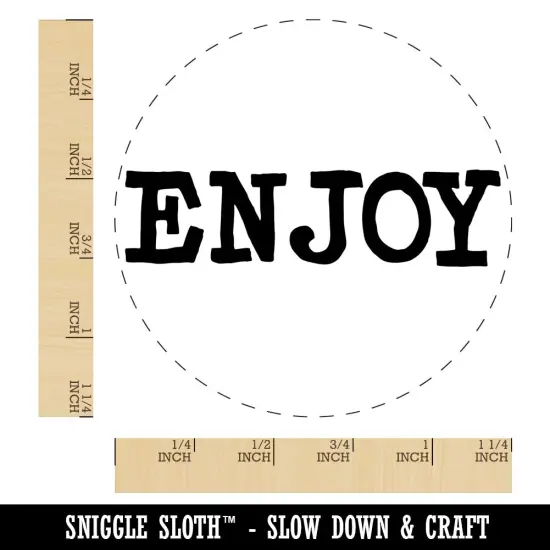 Enjoy Fun Text Rubber Stamp for Stamping Crafting Planners {1}