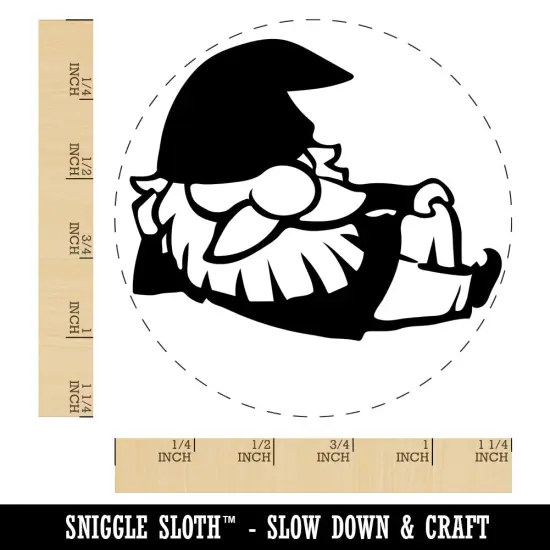 Sexy Lounging Garden Gnome Rubber Stamp for Stamping Crafting Planners {1}