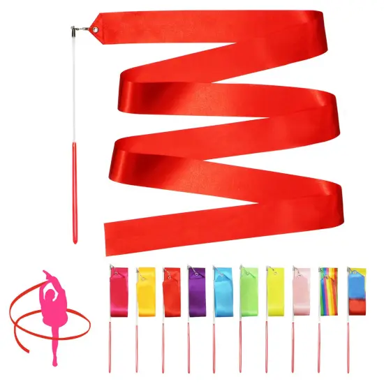 10pc Dance Ribbons Streamers Unisex Kids' Gymnastics Ribbon Wands {1}