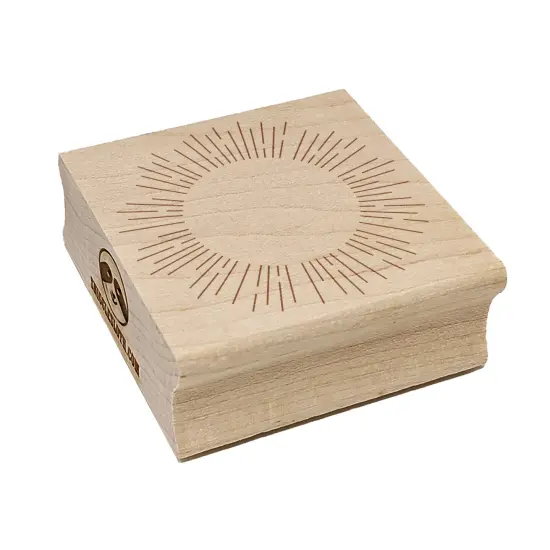 Starburst Decorative Star Sun Shine Flare Square Rubber Stamp for Stamping Crafting {2}