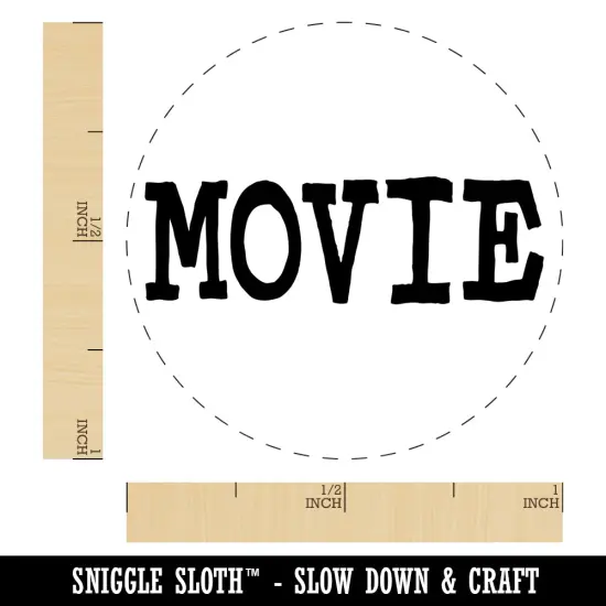 Movie Fun Text Rubber Stamp for Stamping Crafting Planners {1}