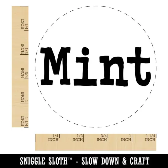 Mint Herb Fun Text Rubber Stamp for Stamping Crafting Planners {1}