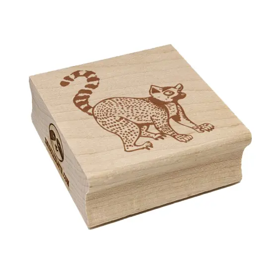Ring-Tailed Lemur Square Rubber Stamp for Stamping Crafting {7}