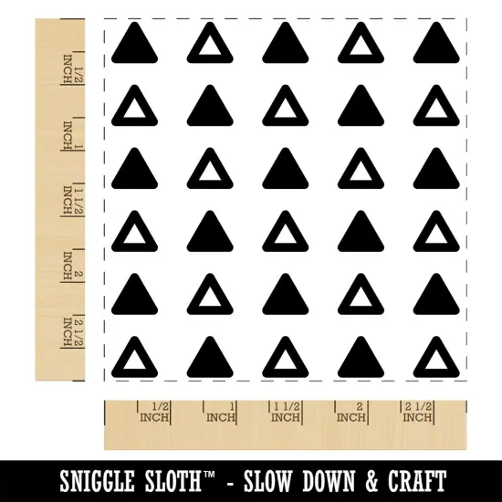 Scandinavian Alternating Triangles Square Rubber Stamp for Stamping Crafting {1}