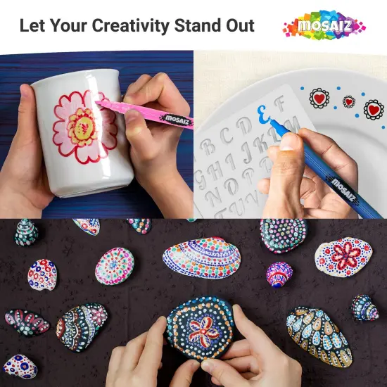 15 Colors Acrylic Paint Pens for Rock Painting including Gold and Silver Metallic Acrylic Paint Markers 0.7 mm Fine Point Pen for Glass, Wood Crafts, Metal {3}