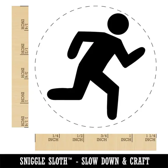 Running Icon Marathon Runner Rubber Stamp for Stamping Crafting Planners {1}